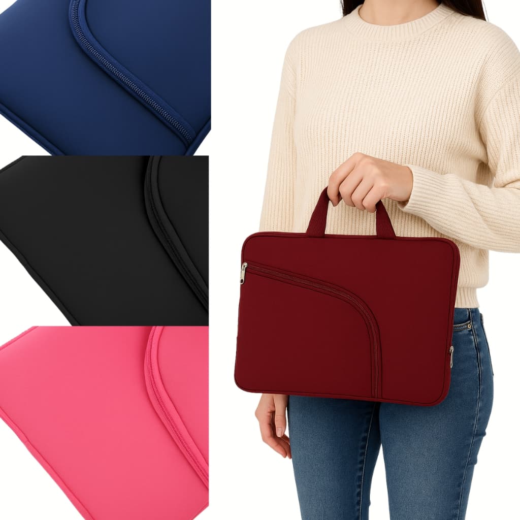 Capa para Notebook Protetora Case Universal 14p 15p 17p Em Neoprene Capa C/Bolso Externo