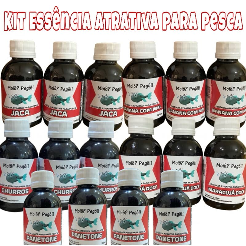 Essência Atrativa para Pesca 100ml Tilápia Tamba Pacu  Kit essência para pesca Moiô? Pegô!!