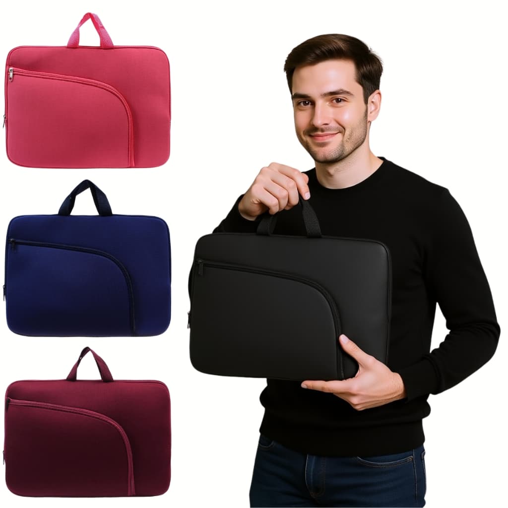 Capa para Notebook Pasta de 13 / 14 / 15 / 15,6 / 17 " Polegadas com Bolso Externo na Case