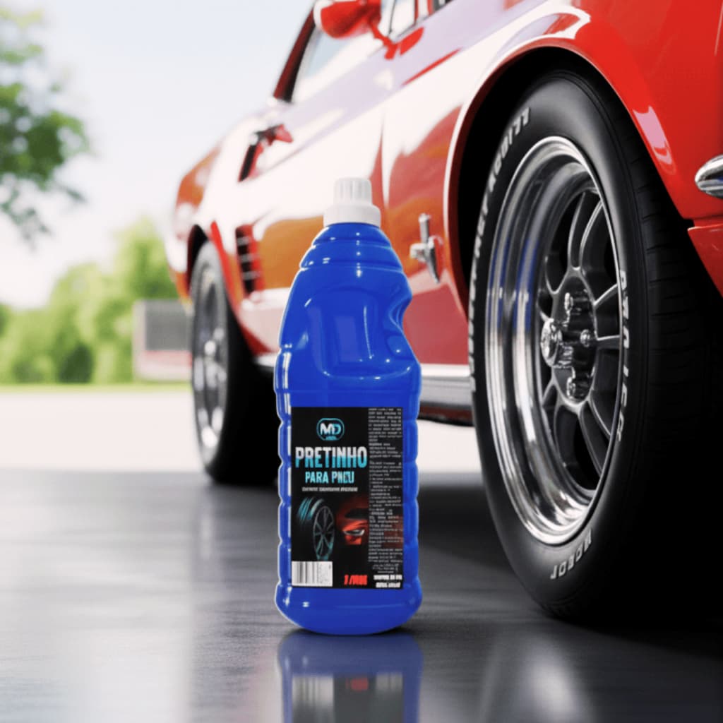 Pretinho Para Pneus 2L MD Car – Limpa Pneu, Brilho Intenso, Revitalizador de Pneu - Imediato Top
