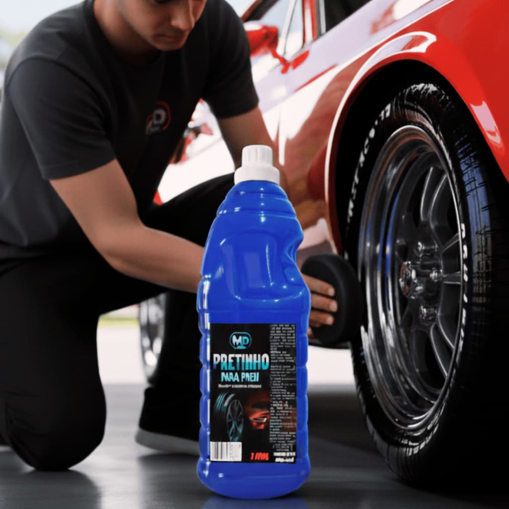Pretinho Para Pneu – 2 Litros - MD Car Efeito Molhado Profissional+Pneus Renovados+Proteção e Estilo