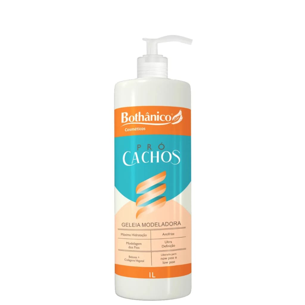 Geléia Pró Cachos 1L - Cabelos Cacheados, Hidratação Redução de Frizz | Bothânico Hair Cosméticos