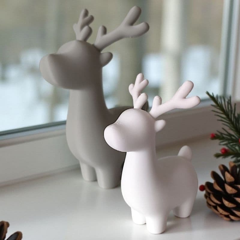 Kit Enfeite Mini Rena de Natal Minimalista Decoracao Natalina Ornamento Cute Para Sala Mesa