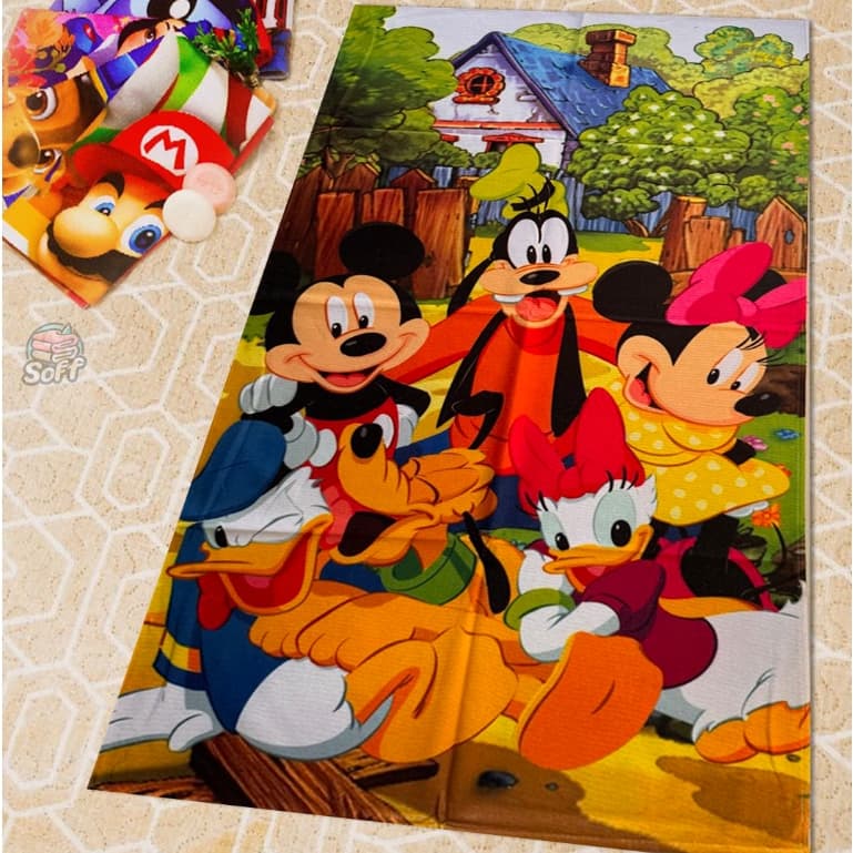 Toalha MICKEY MINNIE Turma de Banho e Praia Temática Personalizada do Gigante Algodão