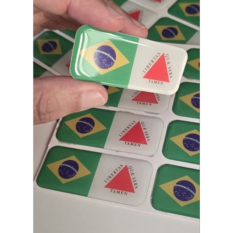 Adesivo Resinado Brasil Minas Gerais Moto Carro Capacete Tamanho Aproximado 7cm x 3cm