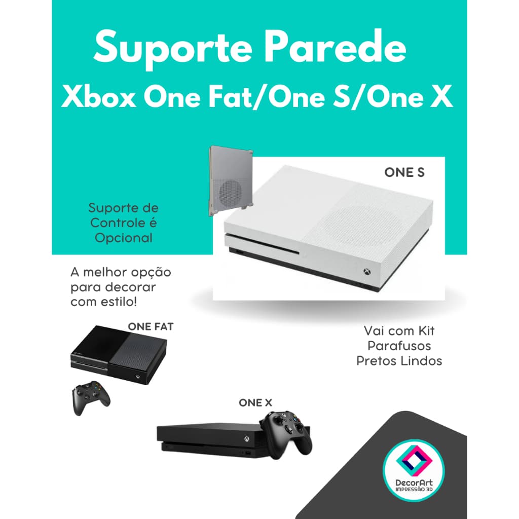 Suporte de Parede para Xbox One Fat, One S, One X