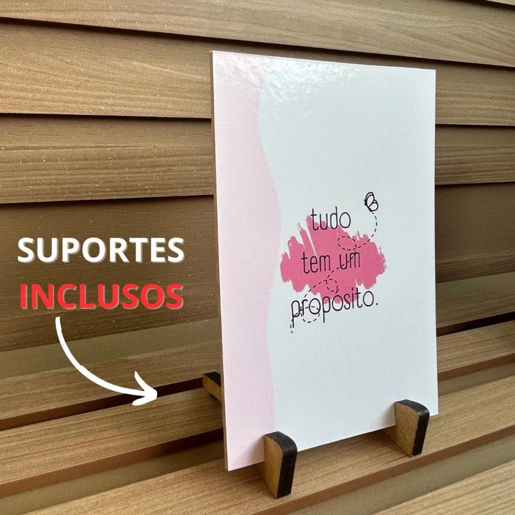 Quadro de mesa com suporte propósito decoração sala estante studio presente casa