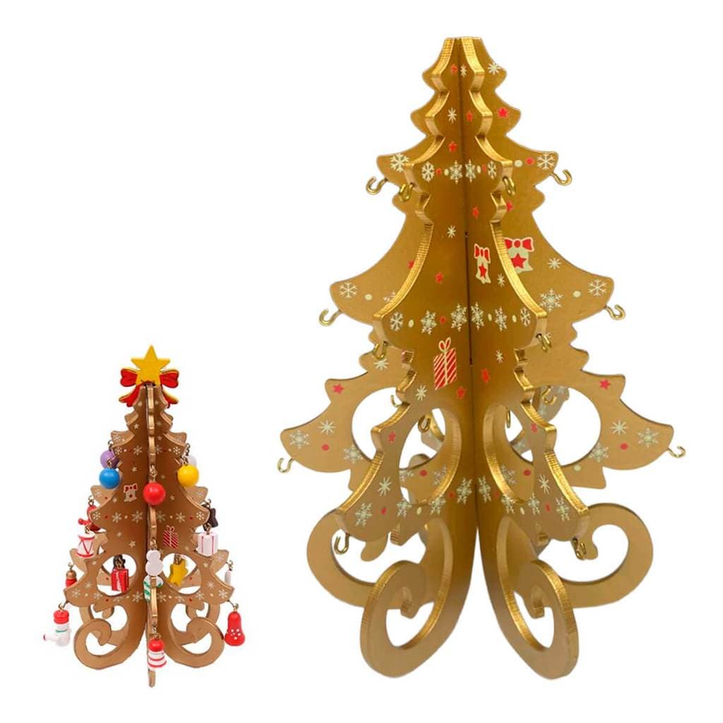 Enfeite de Natal para Mesa Mini Árvore de Natal em Madeira
