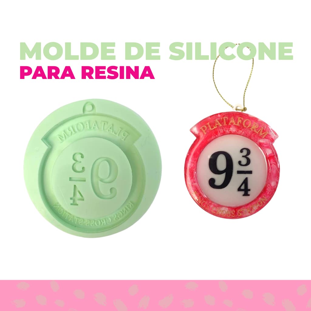 Molde Plataforma 9 3/4 Resina Epóxi 5 Cavidades | Chaveiro Natal Harry Potter