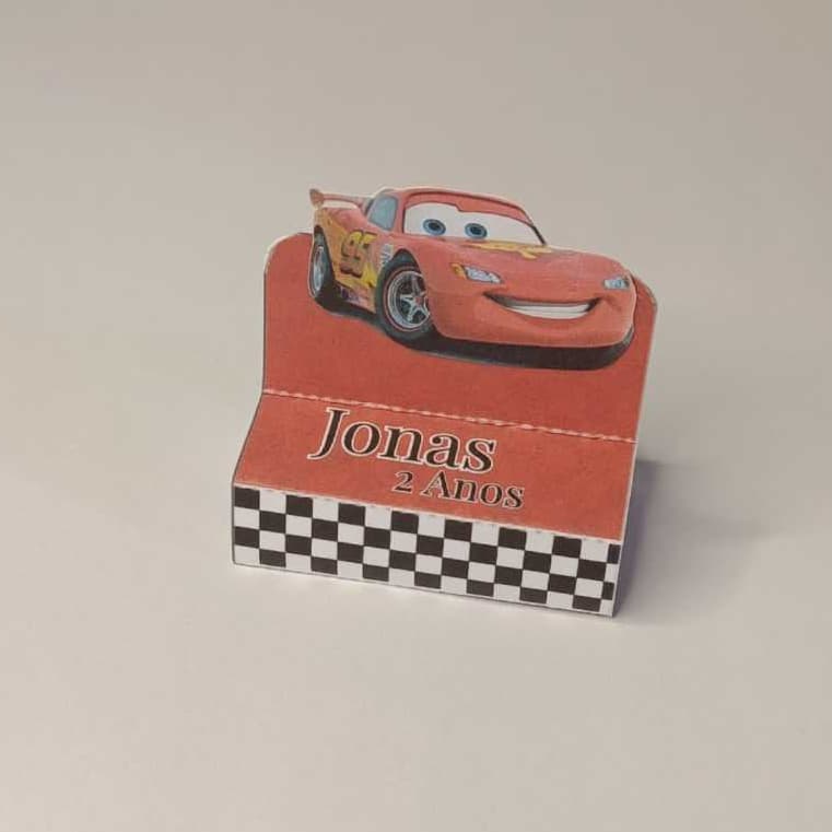 Porta bis duplo com aplique personalizado relâmpago Mc Queen - Porta bis personalizado - Festa infantil