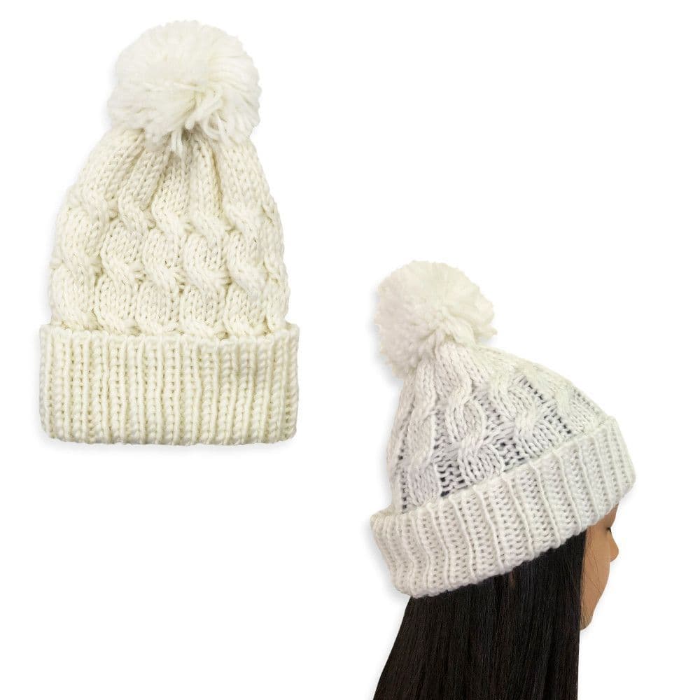 Touca Feminina Inverno Pompom Moda Quente Proteção Frio
