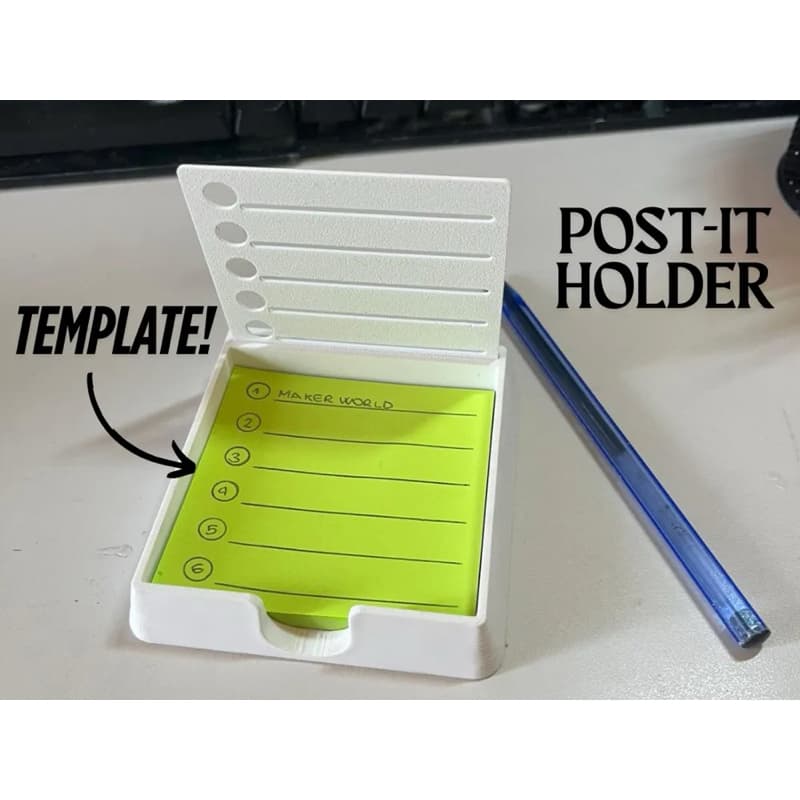 Suporte para Post-it com Template – Organizador de Tarefas em 3D | Não Acompanha Post-it