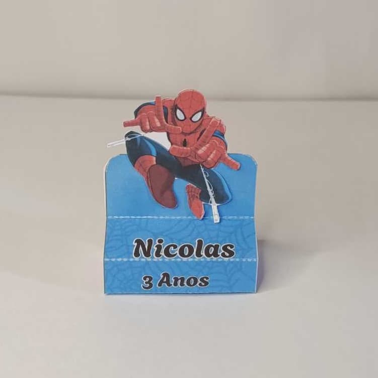Porta Bis Duplo com Aplique Personalizado Homem Aranha - Porta bis duplo - Festa infantil