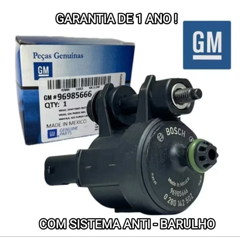 Válvula Cânister BOSCH GM Onix Prisma Cobalt  96985666. SELO ORIGINAL DE FÁBRICA.