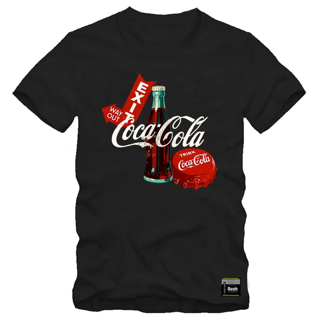 Camiseta 100% algodão de alta qualidade - tema Coca-Cola estilo retrô clássico, mesmo estilo para homens e mulheres