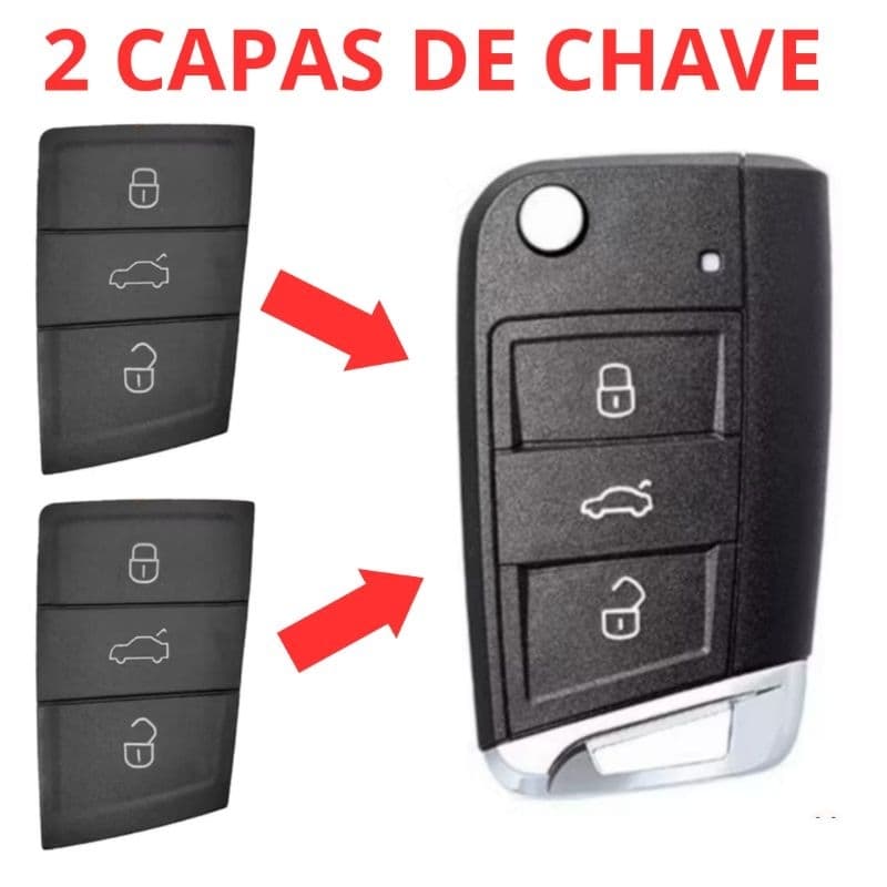 2 Capas Chave Borracha Nivus Virtus Polo Golf T-Cross 3 Botões