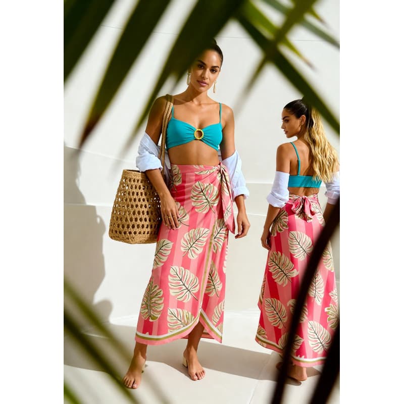 Saia envelope transpassada maxi blogueira