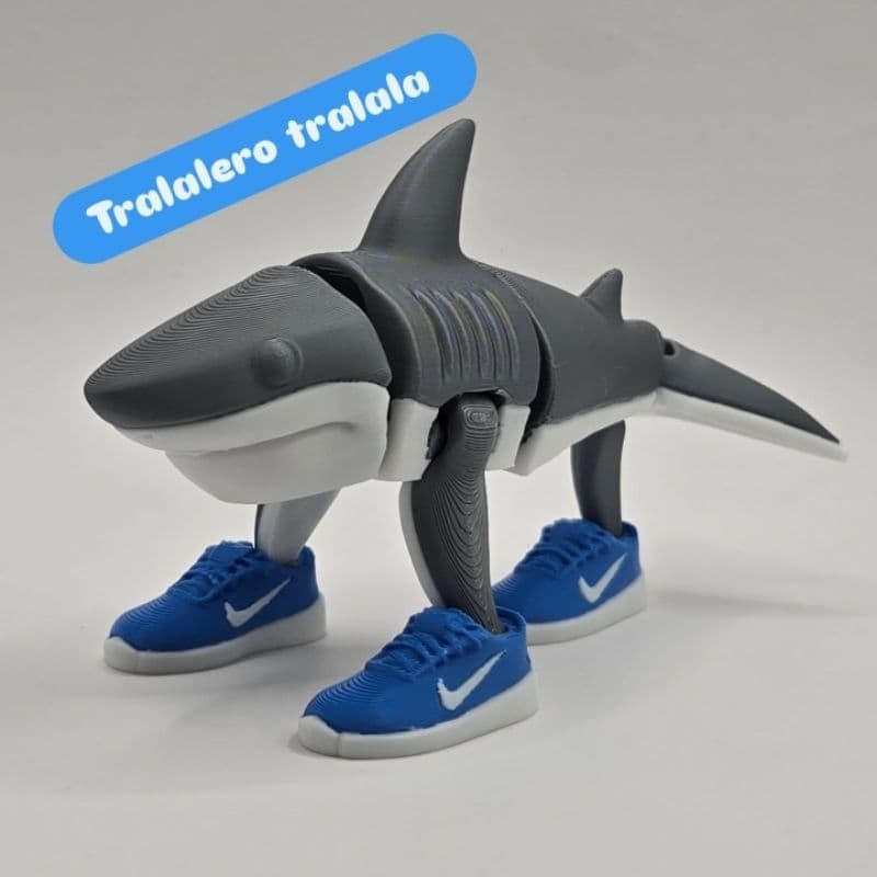 Roblox Tralalero Tralala brinquedo articulado Brainrot