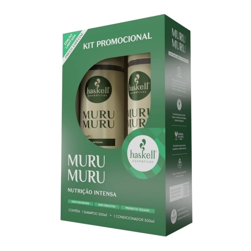 Kit Shampoo + Condicionador Murumuru Haskell 300ml Cada | Nutrição Intensa