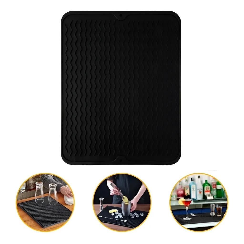 Tapete Escorredor Louça Pratos Copos 40x30cm Silicone Clink