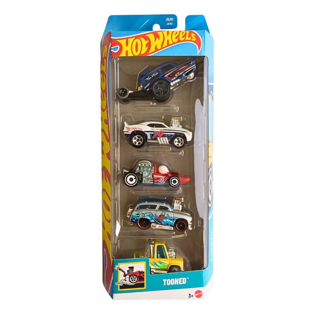 Kit 5 Carrinhos Hot Wheels Tooned JBJ85 Original Mattel
