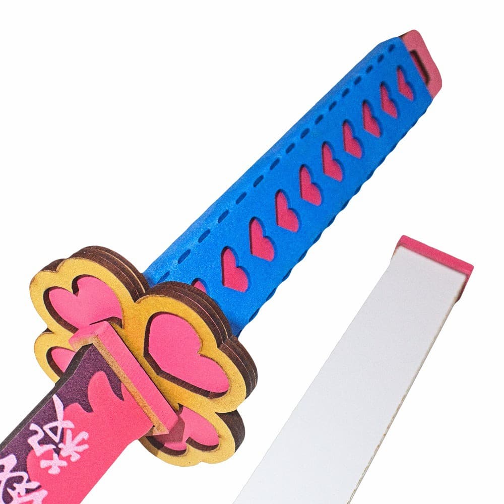 Espada katana Demon Slayer / Kimetsu no Yaiba Mitsuri Decoração Cosplay Treinamento