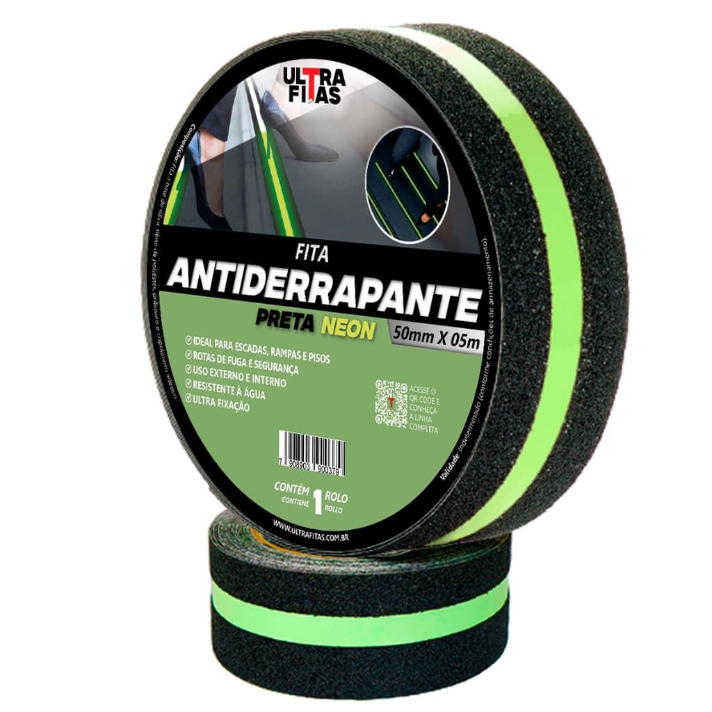 Fita Antiderrapante 50 mm X 05 m Fotoluminescente