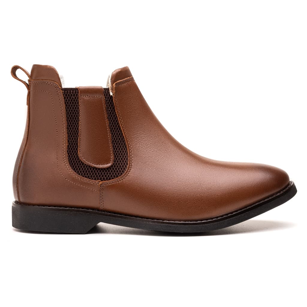 Bota Chelsea Botina Masculina em Couro Legítimo Extremo Conforto