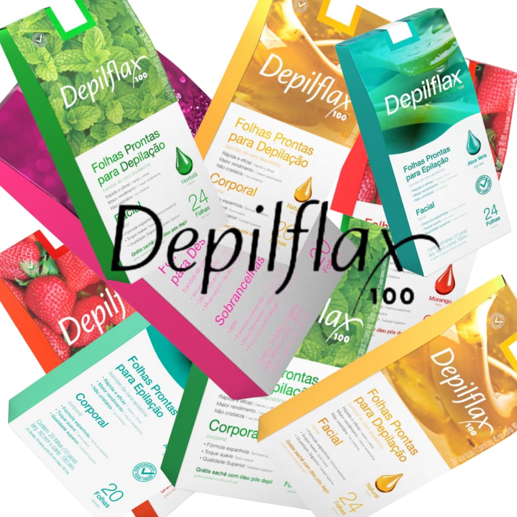 Cera Depilatória Corporal ou Facial Sobrancelhas Fucsia e Turqueza LANÇAMENTO Depilflax - Escolha