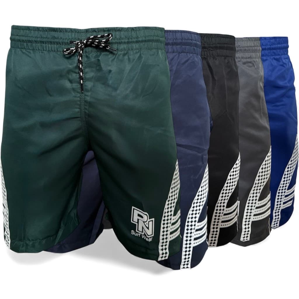 Bermuda Masculina Shot Tactel Casual Básica Com Elástico e Bolsos Conforto e Estilo