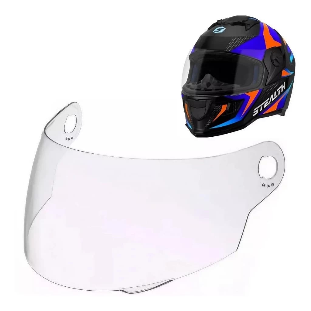 Viseira Cristal Capacete Pro Tork Stealth / 788 / G3 / G4 / G5 / G6 Polivisor