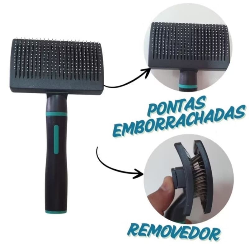 Rasqueadeira Autolimpante Pet Luxo