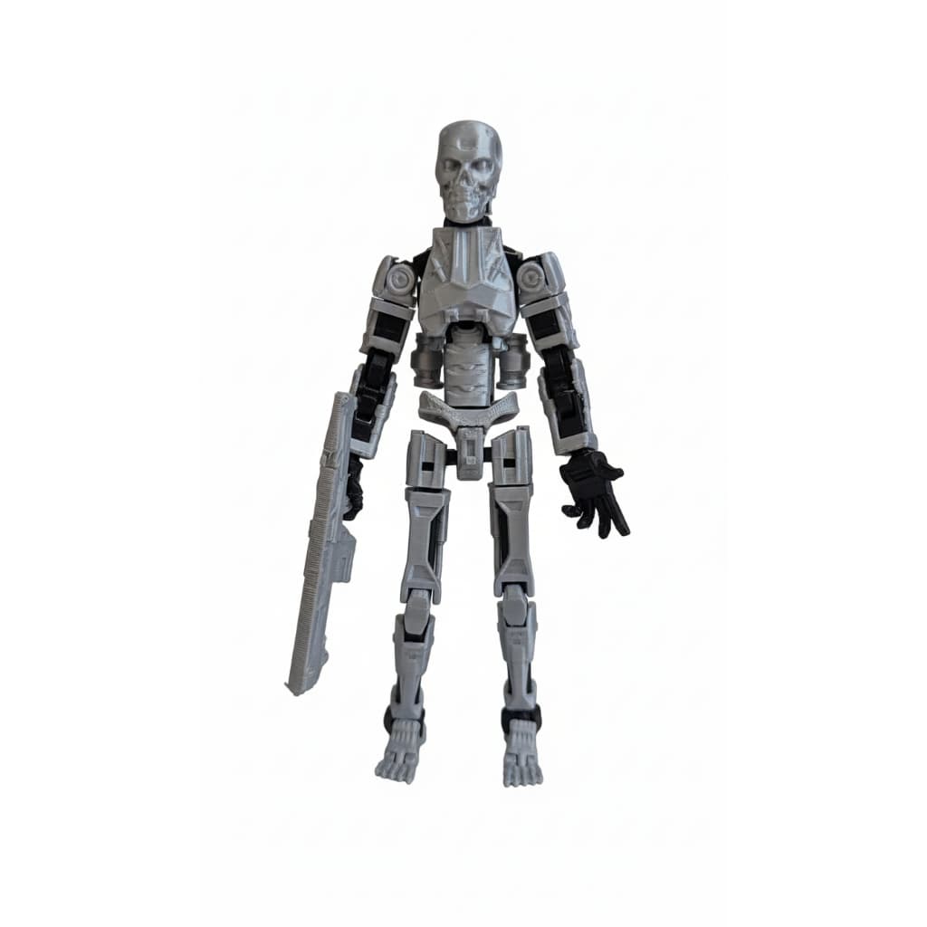 Robô Dummy Action Figure Ciborgue Articulado - 15cm - COM ARMA OU SEM
