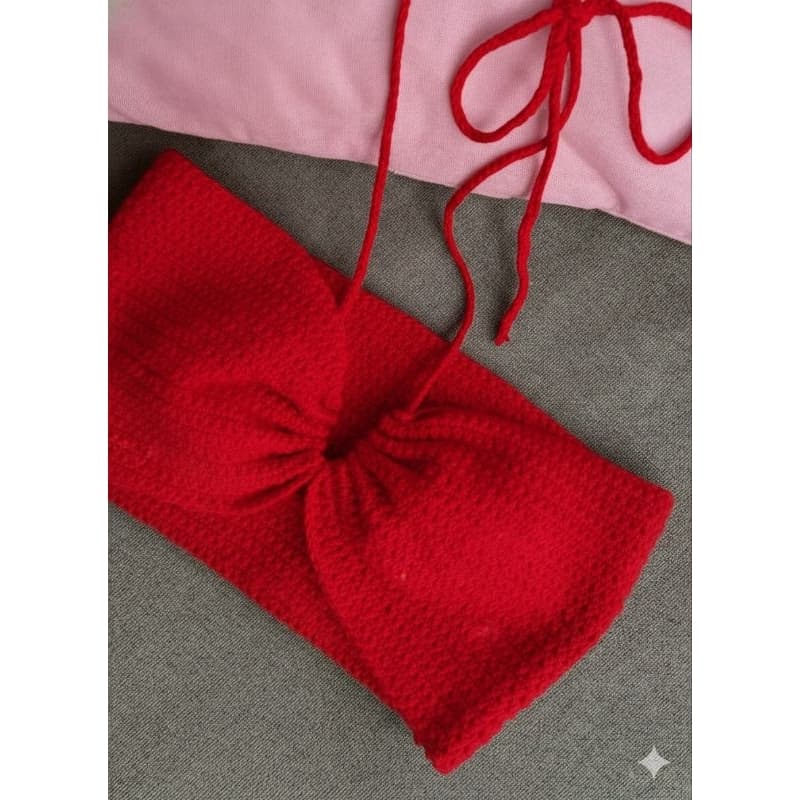Biquíni Top Crochet Tube Top Parte de Cima Bikini Moda Praia Verão Oferta em Biquíni Crochet Bikini