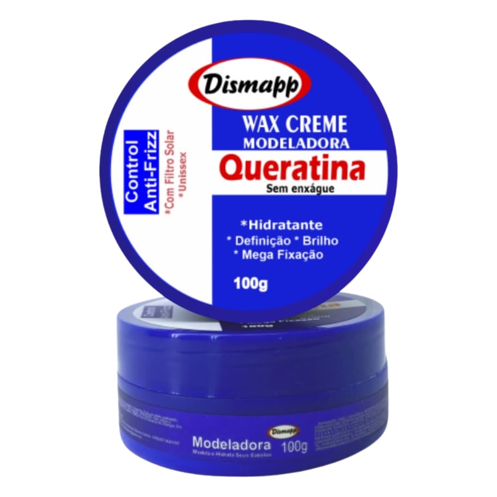 Pomada Modeladora Queratina 100g Dismapp Hidratante Definição