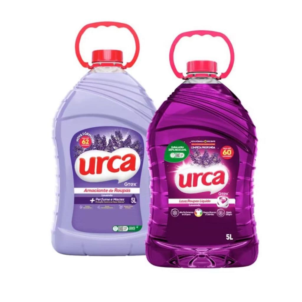 kit Sabão Liquido Urca Lavanda 5L + Amaciante Urca Lavanda 5L
