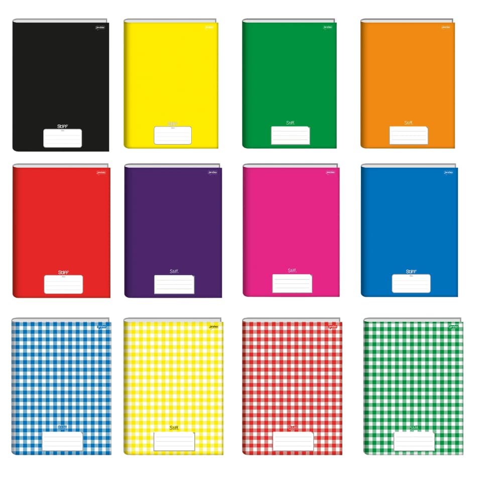 Kit 5 OU 10 Cadernos Brochura Grande A4 48 Folhas capa dura Caderno Brochurao Papelaria Escolar