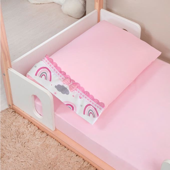Jogo de Lençol 02 Peças Mini Cama 150x70cm Montessoriana Infantil - Fronha 50x70 cm