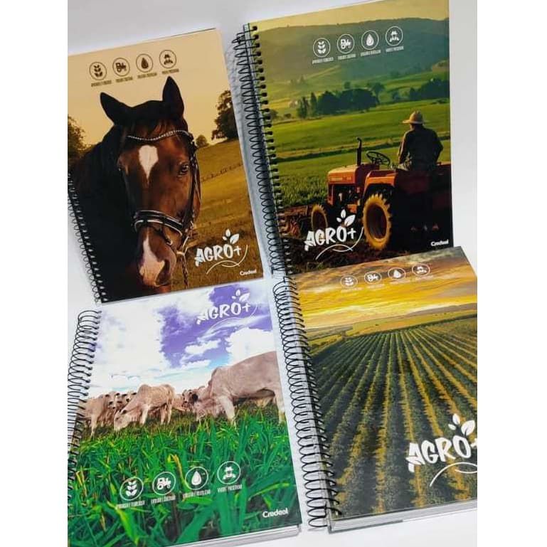 Caderno Universitário Agro + Espiral 80 Folhas 1 Matéria - Credeal