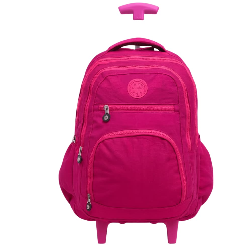 Mochila De Rodinha Juvenil Adulto Estilo Tactel Reforçada Leve Escolar Viagem