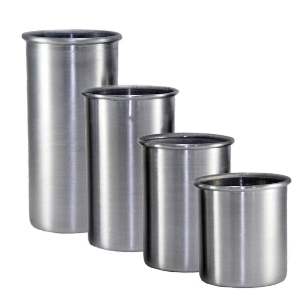 Kit 4 Formas de Alumínio Cilíndrico N°8 para Velas Artesanais