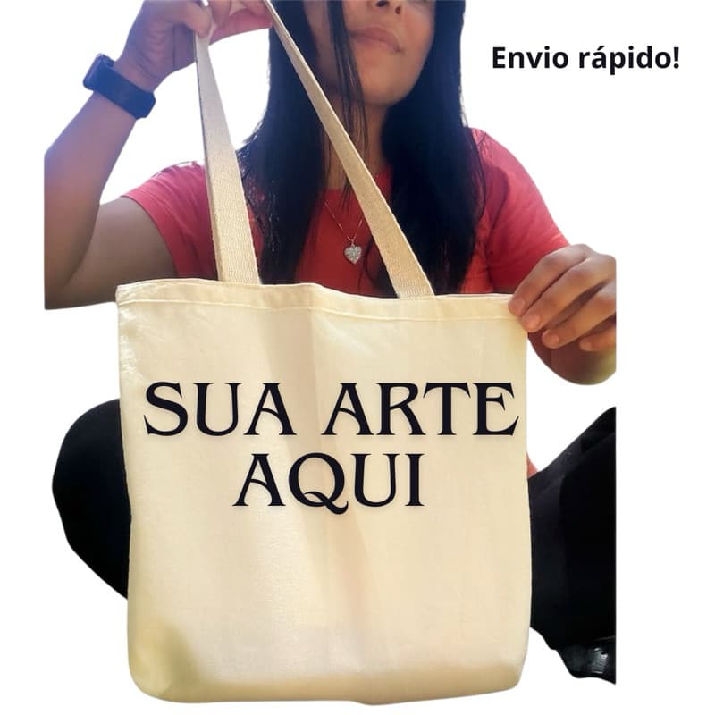 Kit com 12 ecobag personalizada com nome em Algodão Cru com Nome –Bolsa Ecológica Sustentável Lembrancinha