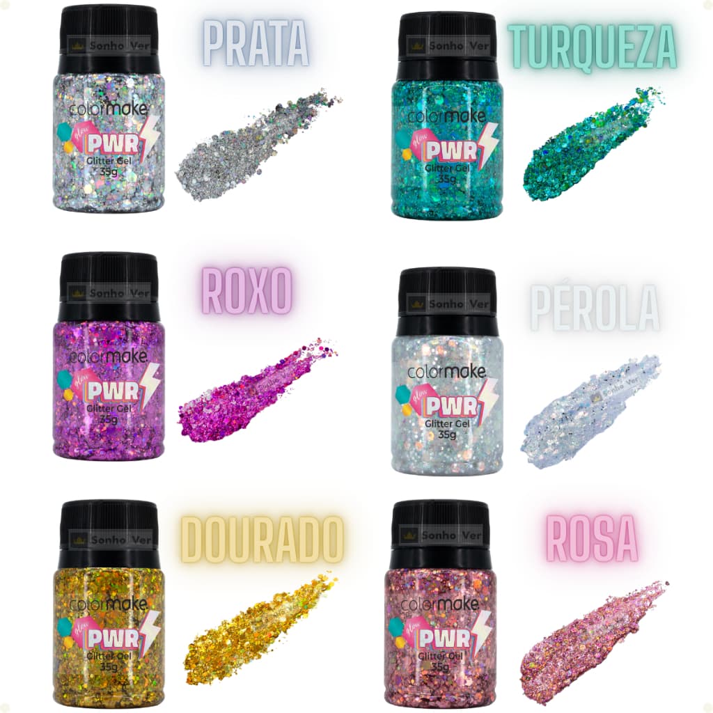 Glitter Gel 35g Glow Power Colormake Carnaval LANÇAMENTO