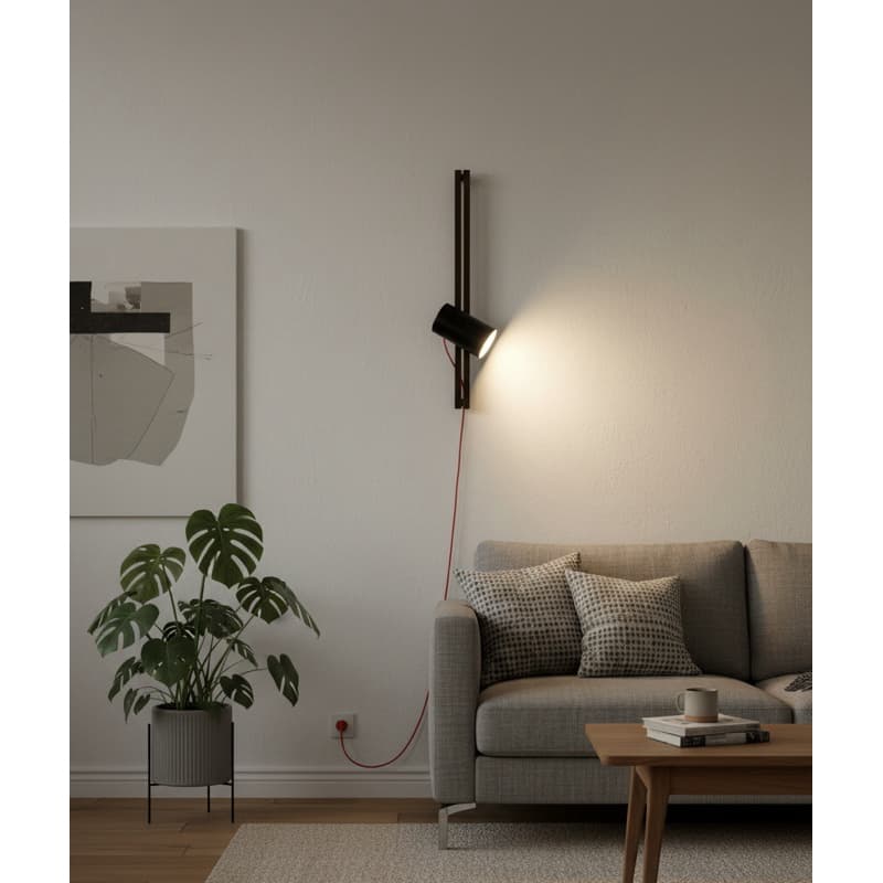 Arandela decorativa design elegante em madeira jequitibá
