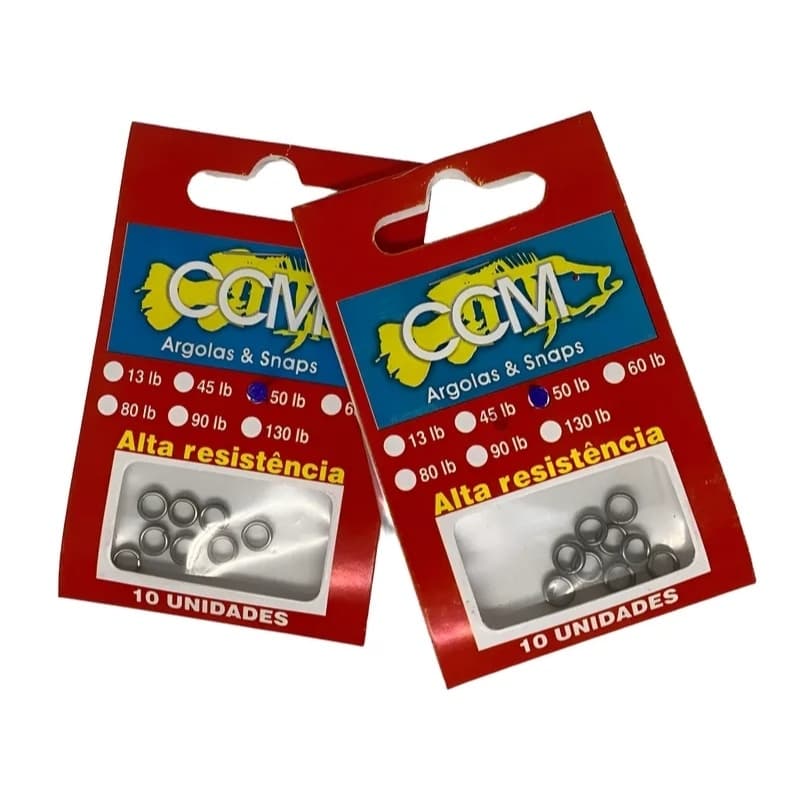 Argola Split Ring CCM Fishing 50lb 10un