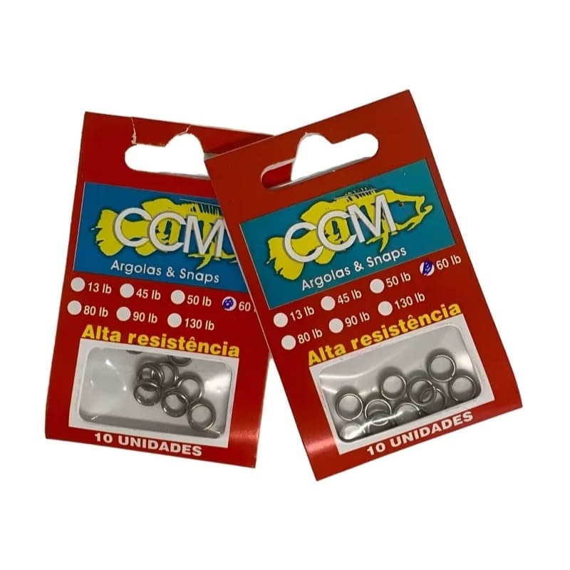 Argola Split Ring CCM Fishing 60lb 10un