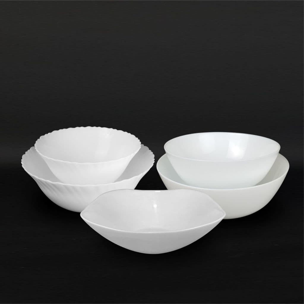 Conjunto c/24 de Tigelas Brancas Opaline