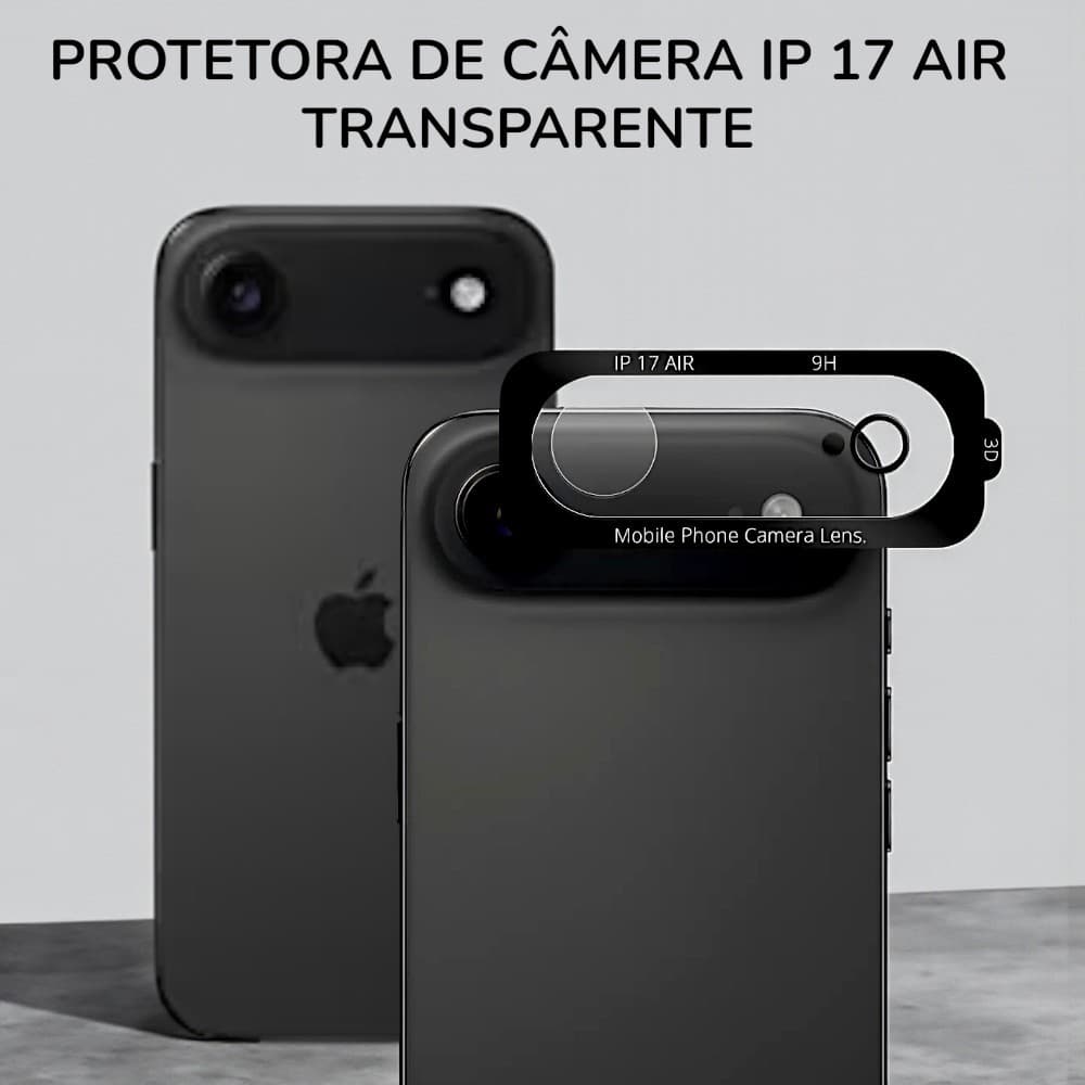 Protetora De Câmera Transparente Premium Para Ip 17 Air