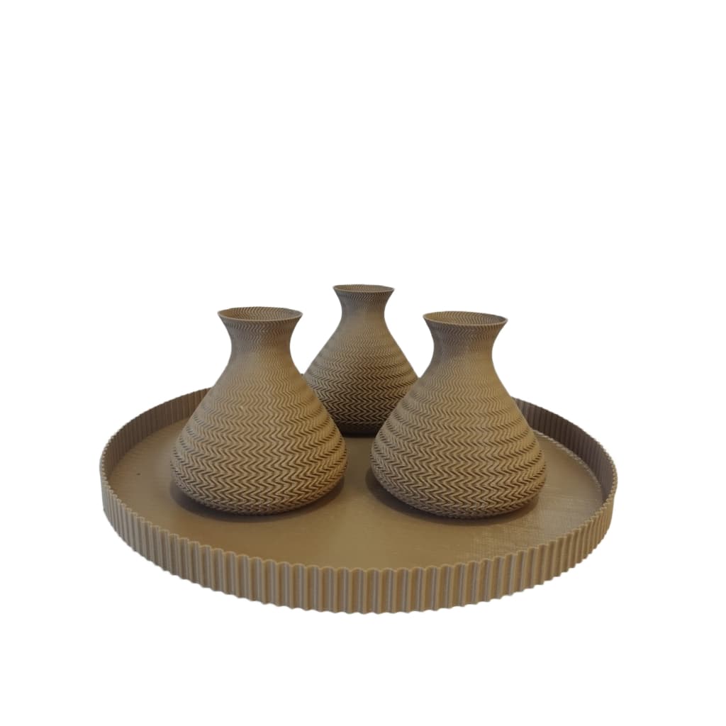 Conjunto 4 peças bandejas decorativas  artesanal