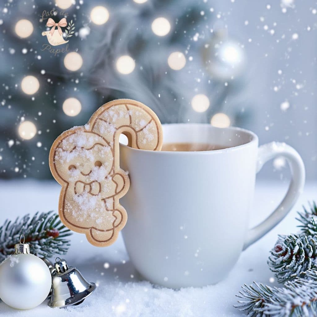 Cortador e Marcador de Biscoito de Natal  Ginger de Pendurar